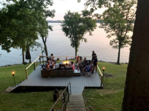 Panoramic Sunset View Waterfront Firepit